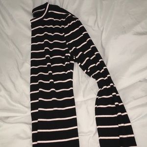 black and white striped long sleeve